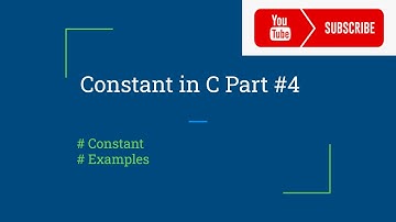 constant in c programming Part #4