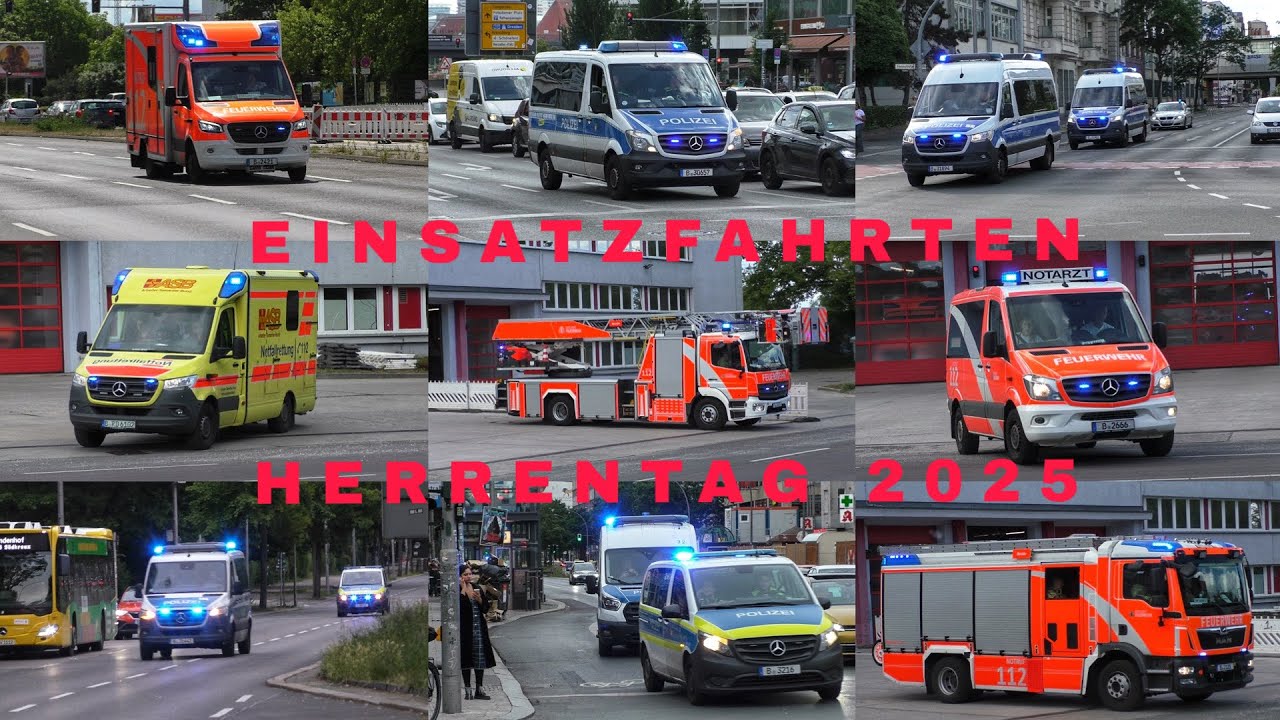 [HERRENTAG] vom LHF bis hin zum Z-PKW Einsatzfahrten, Berliner Polizei, Feuerwehr, Rettungsdienst!