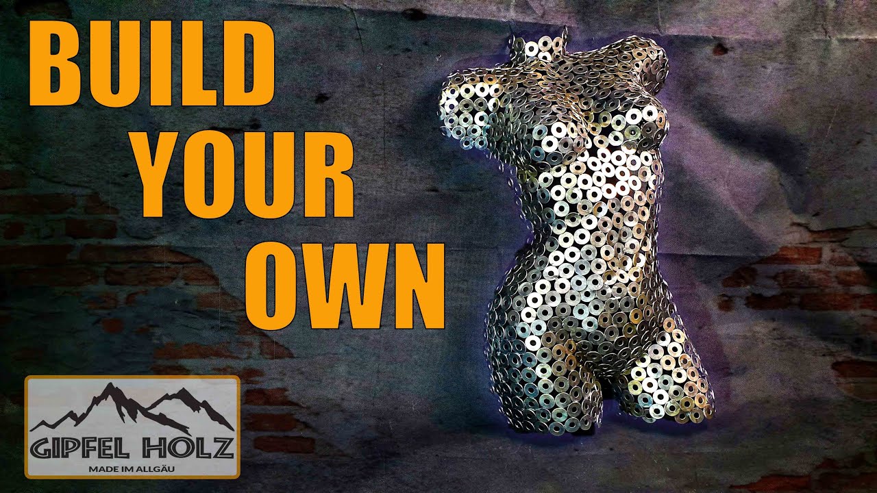 Frauen Skulptur aus Unterlegscheiben - Metall Damen Skulptur selber bauen - Anfänger Schweißen