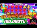 Tek Spinde 100.000K  Hafta sonuna Hızlı Girdik l Sweet bonanza #sweetbonanza #slotoyunları #casino