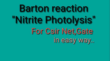 Barton reaction |Csir Net,Gate entrances|