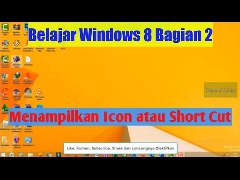 Belajar Windows 8 Bagian 2 (Menampilkan Icon atau Shortcut) by Channel Zahby