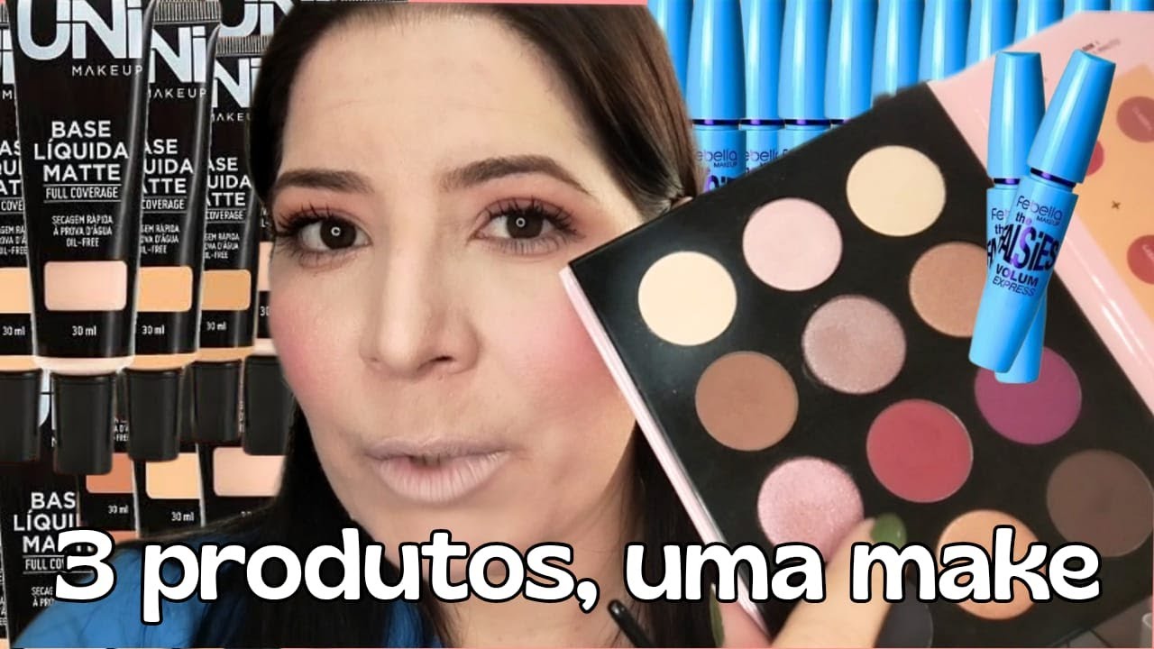 Maquiagem usando só 3 PRODUTOS