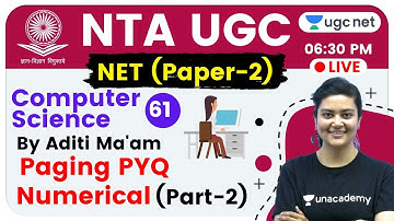 NTA UGC NET 2020 (Paper-2) | Computer Science by Aditi Ma