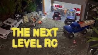 TRAXXAS TRX4M BRONCO 1/18 Mini Scale RC Garage NIGHT TIME HANG OUT AND RC CRAWLER OFF-ROAD 