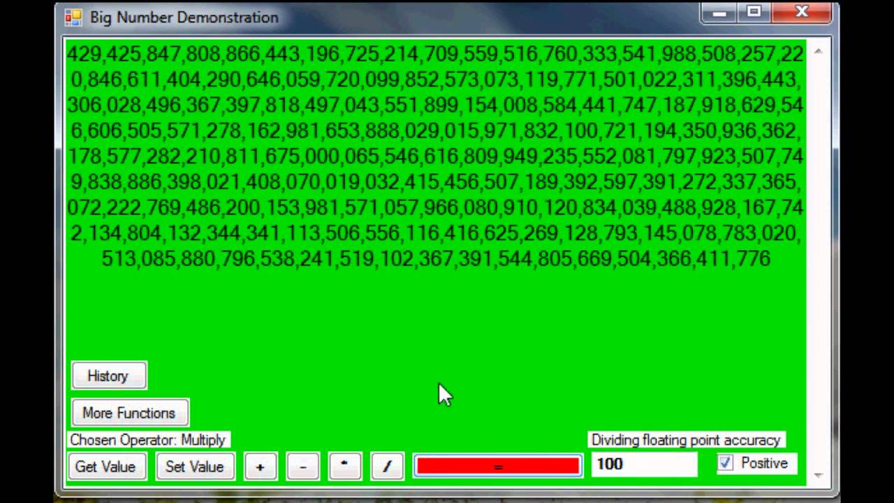 BigNum Calculator - With source. C#