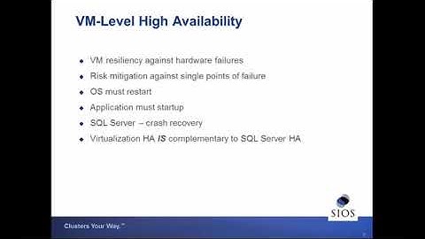 SIOS Webcast - The Human Impact of SQL Server High Availability in Virtual Environments