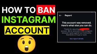 How To Ban Instagram Account 😲 || New Instagram Account Banning Method ☠️ || @DEXTA19