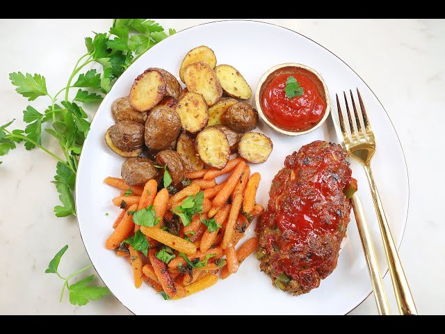 Sheet Pan Mini Meatloaf and Roasted Potatoes - The Recipe Rebel