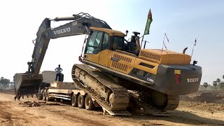 Transporting The Volvo EC480DL Excavator And Shacman Trailer Truck - Fasoulas Heavy