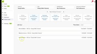How to book Study Skills Appointments on Handshake