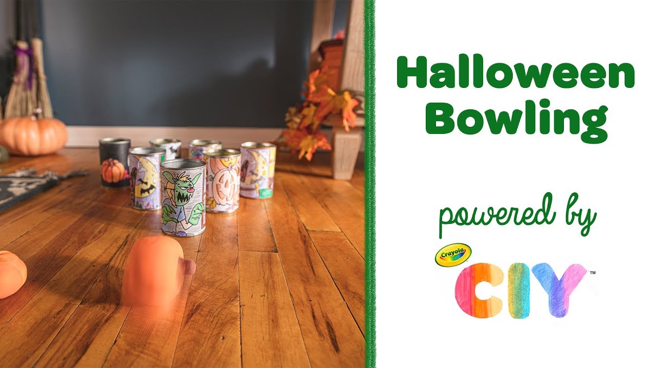 Halloween Bowling, DIY Bowling Game Crafts Crayola Crayola CIY, DIY Crafts for Kids and Adults crayola