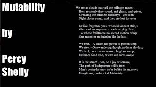 Mutability By Percy Shelley Poetry Reading