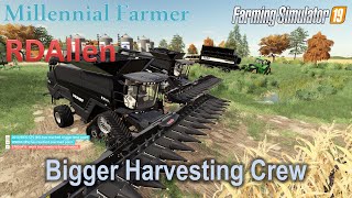 Bigger Harvesting Crew | E70 Millennial Farmer | Farming Simulator 19