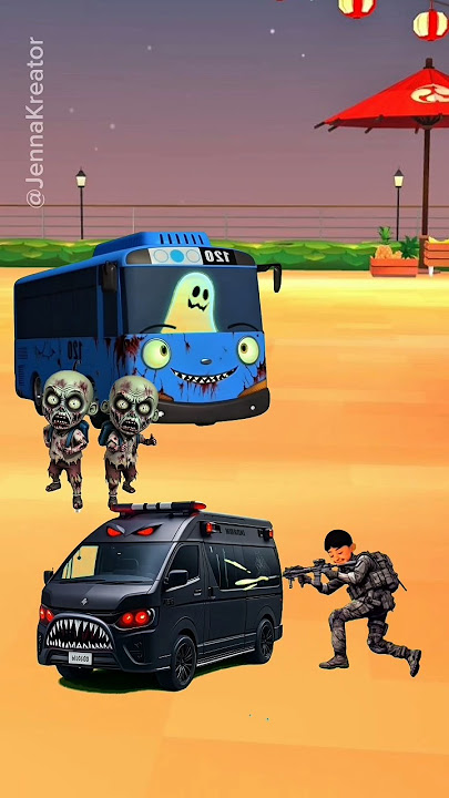 Tayo and Upin Ipin become zombies and are saved by the Mail soldiers #upinipin #tayo #viral #shorts