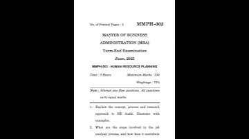 MMPH–003 June 2025 | IGNOU Previous Year Question Paper