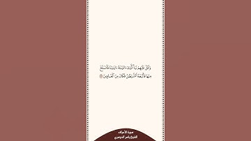 تلاوة في ٣٠ ثانية سورة الأعراف الآية ١٧٥ الشيخ ياسر الدوسري