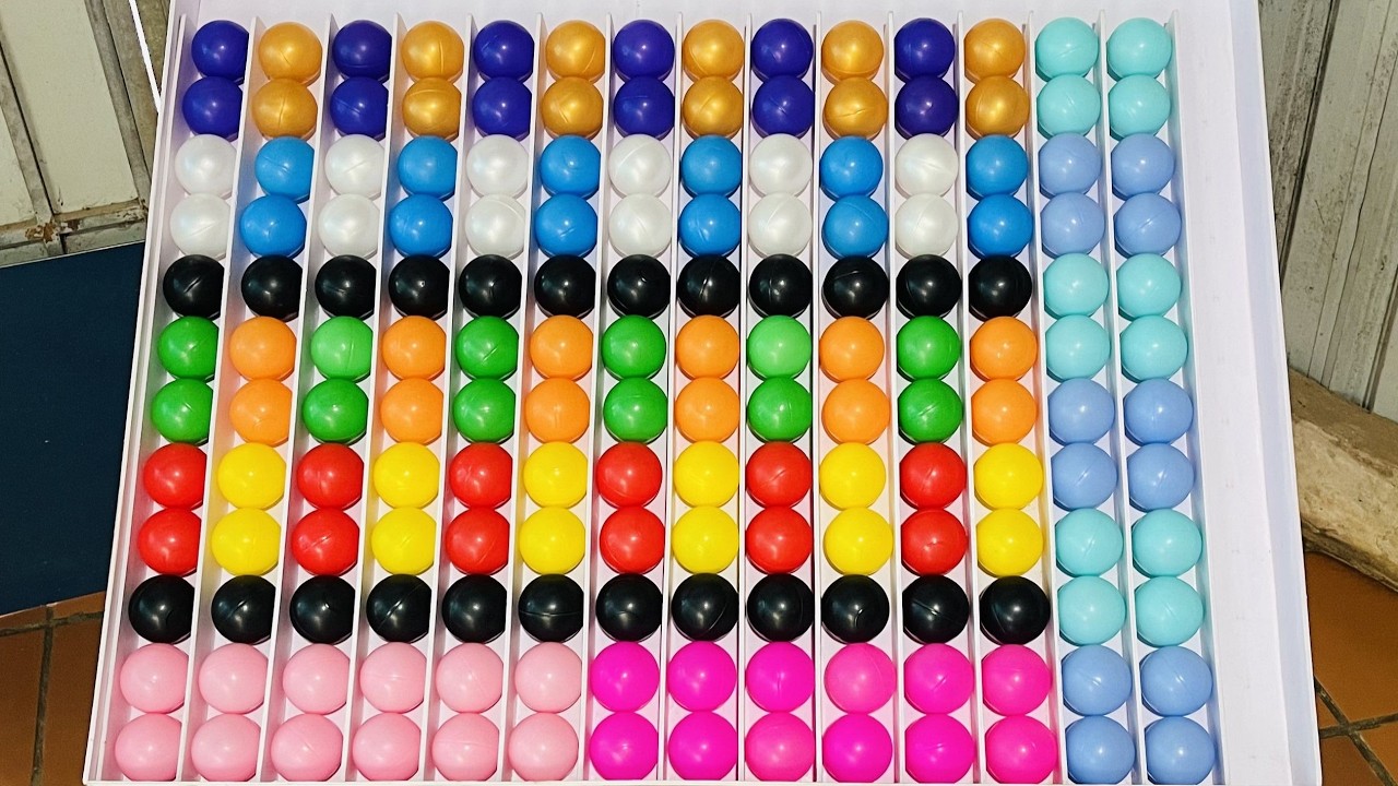 Only High IQ Players Can Solve This Color Puzzle! 🧠🌈 #colorballs #satisfying #puzzle #trending
