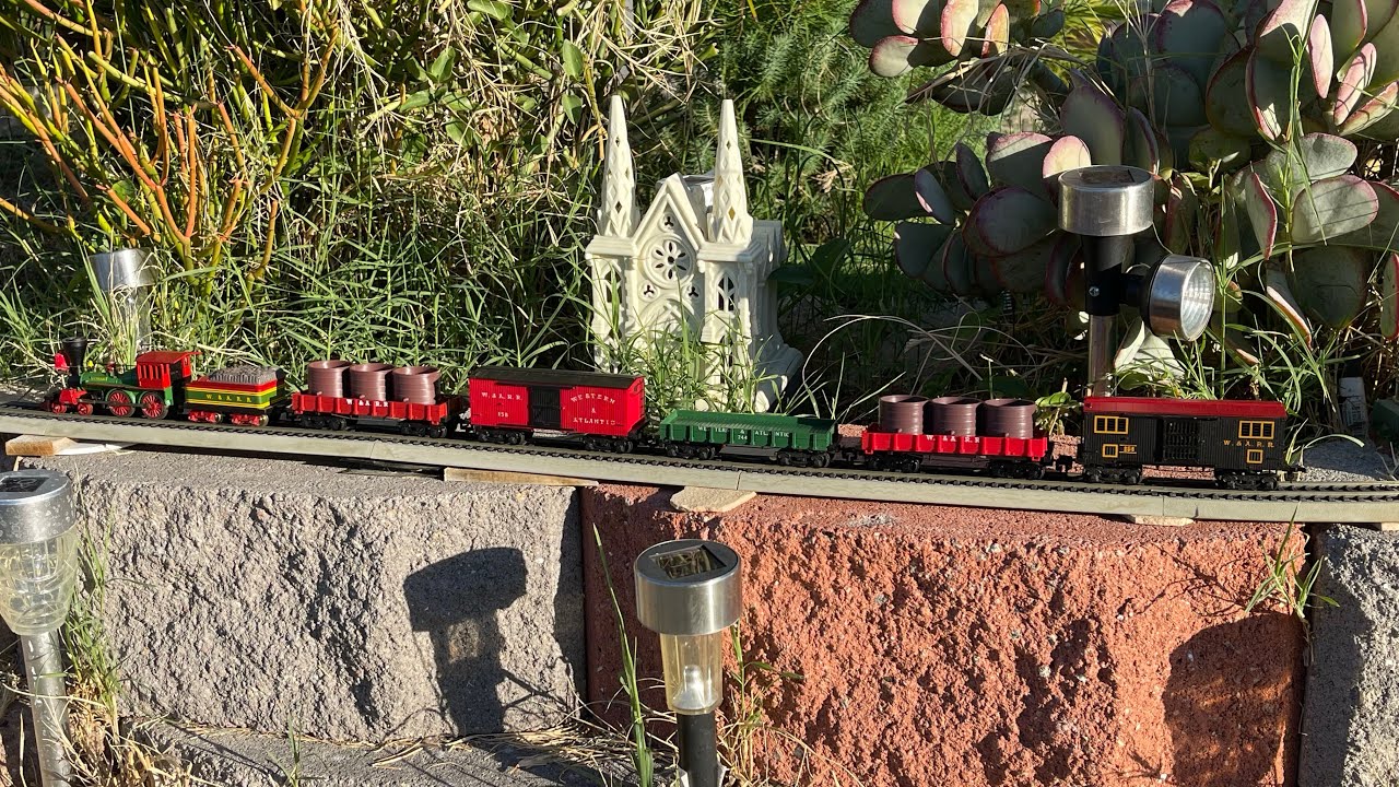 Colorful debut of vintage era tyco general 4 4 0 steam locomotive with