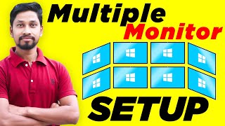 How To Connect Multiple Monitor in Computer | 6 Monitor in PC | 8 Monitor in PC | Trading Setup