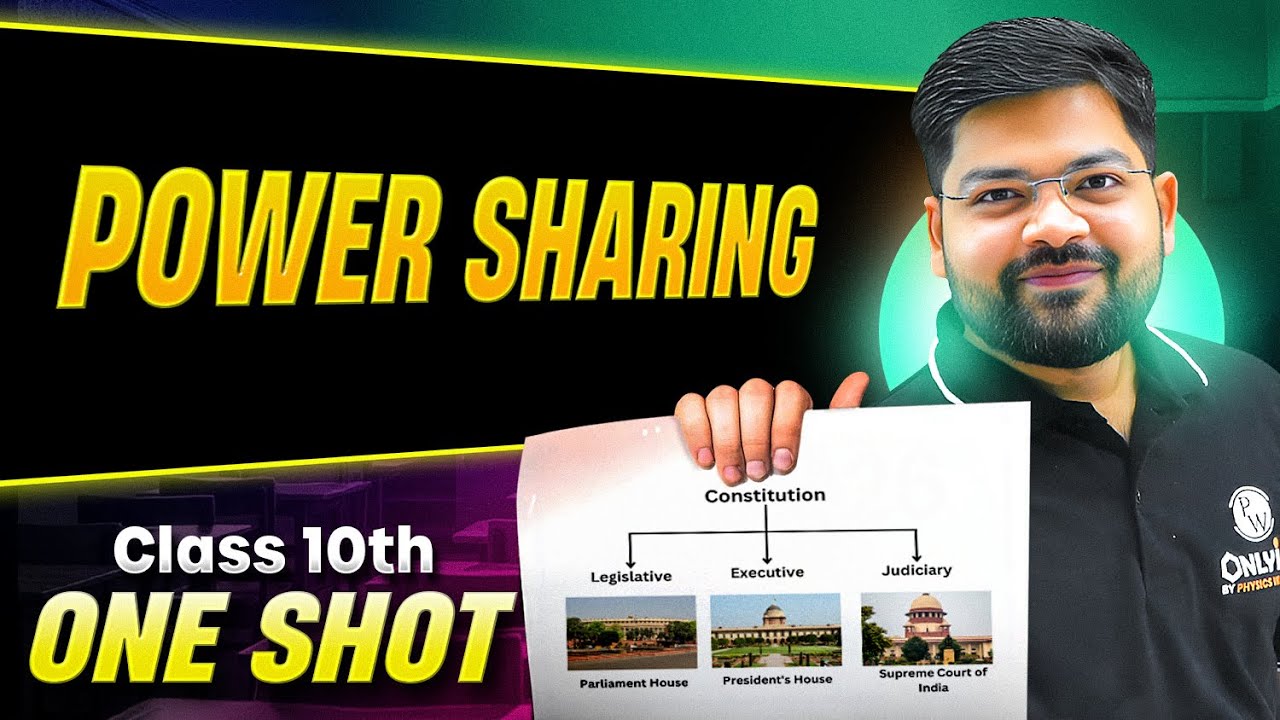 POWER SHARING in 1 Shot: Full Chapter (Theory + PYQs) with Handwritten Notes | Class 10th Board CBSE