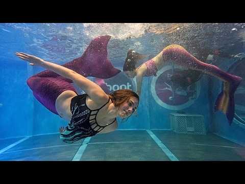 Sereias competem na piscina mais profunda de Varsóvia