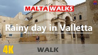 Rainy day in Valletta