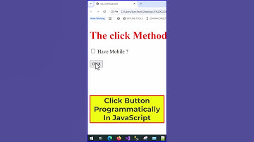 Click a button programmatically in JavaScript | JavaScript Tutorial