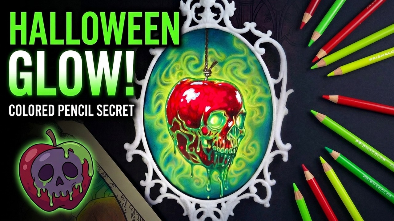 This Colored Pencil Glow Effect Will Light Up Your Halloween Art!