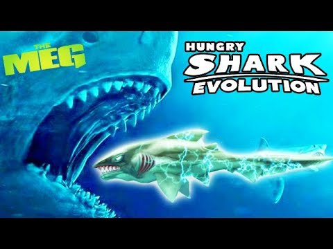 THE MEG vs ELECTRO SHARK (HUNGRY SHARK EVO) - YouTube