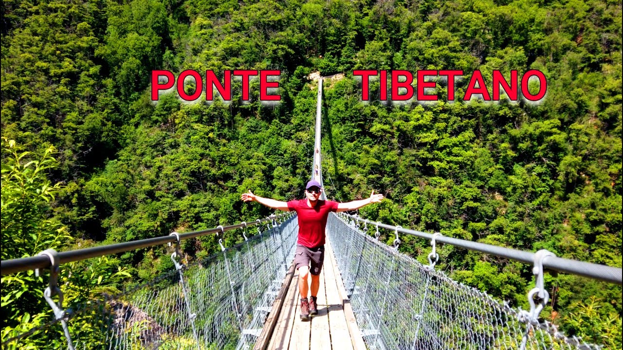 Wandern zur Tibetischen Hängebrücke - Ponte Tibetano - in der Schweiz, Tessin