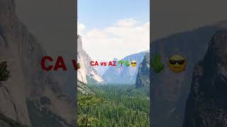 California vs Arizona: Comparing US States 🌴🌵🇺🇸 #shorts