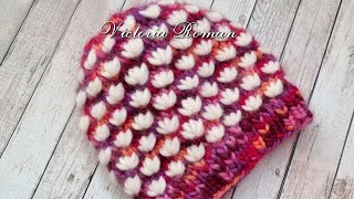Caciula cu flori de nufar.  Lotus Flower beanie hat
