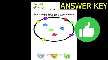 Brain Ace LEVEL 173 Connect the same colors dots without crossing the lines - Gameplay Walkthrough
