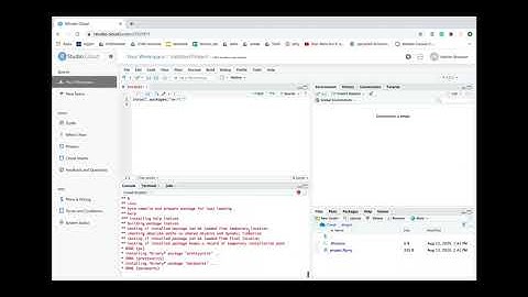 Installing the swirl tutorial package in RStudio Cloud