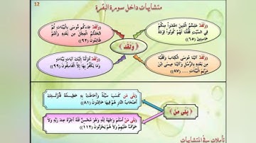 متشابهات وانفرادات سورة البقرة