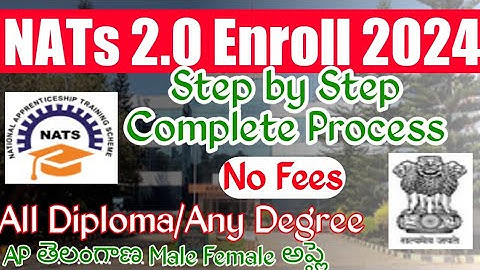 NATS Apprentice Apply Online Enroll Process Telugu|NATs 2.0 Registration 2024 Step by Step.