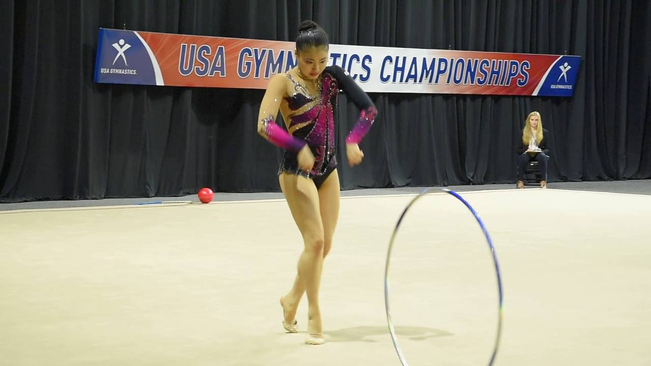 16 Yr Old Elena Hoop At 16 Us National Championships 新体操高校生 Youtube