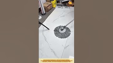 Skilled Worker Demonstrating Spin Mop Cleaning System #workprocess