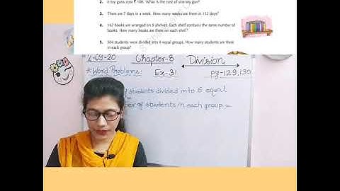 Class - 3 ( Division based word problems/ part II ) Maths