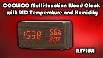 CooWoo LED Wood Clock with Temperature and Humidity Display Review