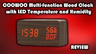 Coowoo Led Wood Clock With Temperature And Humidity Display Review