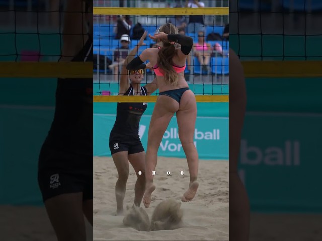위협적 피지컬로 게임을 압도하는 여자비치발리볼 캐나다팀