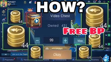 HOW TO CLAIM VIDEO CHEST WITHOUT WATCHING THE ADS | Free Battle Points | Mobile Legends