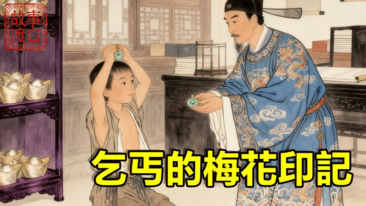 富商丟了傳家寶，被小乞丐撿到，富豪千兩白銀報答恩情，誰知看到小乞丐長相后瞬間嚇到：你...你胸前是不是有塊梅花胎記？【故事渡口】#民間故事 #故事分享 #故事