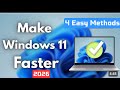 Make Windows 11 Faster (2026)Without RAM | 4 Easy Methods To Boost Your Laptop speed | windows 11||