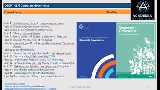Corporate Governance Session 1 (ICSA) CGI
