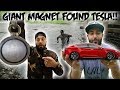 I FOUND A TESLA WHILE MAGNET FISHING WITH A GIANT MAGNET!