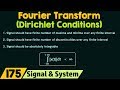 Conditions for Existence of Fourier Transform (Dirichlet Conditions)