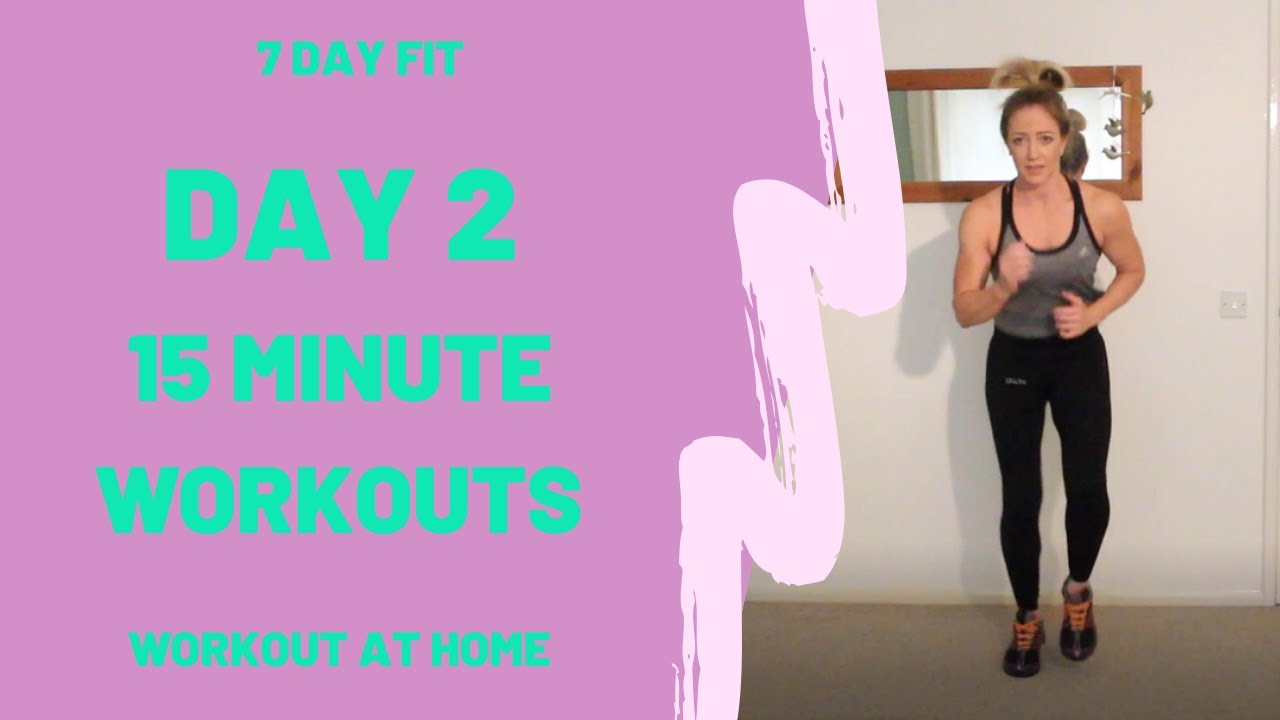 DAY 2 - 7 DAY FIT CHALLENGE / AT HOME WORKOUTS IN 15 MINUTES - YouTube